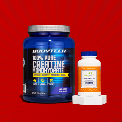 One The Vitamin Shoppe item and one BodyTech item