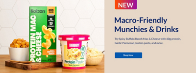 One Kaizen Protein Mac and Cheese item and on Legendary Protein Pasta item