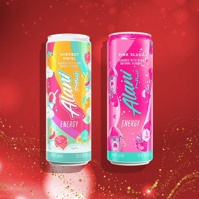 Two Alani Nu drink cans