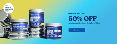 The Sport Peptides Spot. Buy One, Get One 50% Off sports peptides from BodyTech Elite. Shop Now. Three BodyTech Elite items