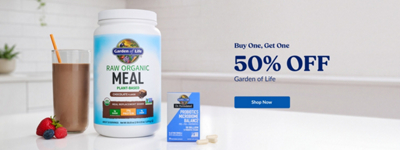 Buy One, Get One 50% Off Garden of Life. Shop Now. Two Garden of Life items