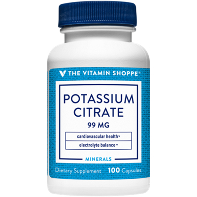 Potassium Citrate - Cardiovascular Health & Electrolyte Balance - 99 MG (100 Capsules)
