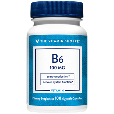 Vitamin B6 - Amino Acid for Protein Metabolism - 100 MG (100 Capsules)