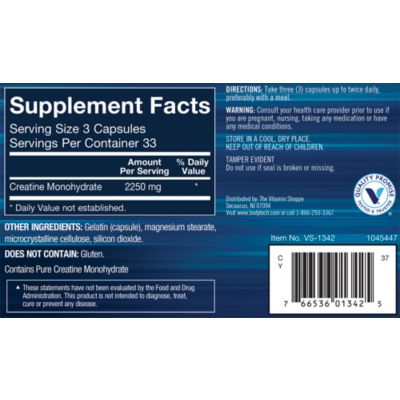 100% Pure Monohydrate (100 Capsules) by BodyTech the Vitamin Shoppe