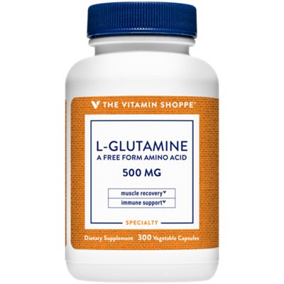 L-Glutamine - Free Form Amino Acid for Muscle & Gut Health - 500 MG (300 Capsules)