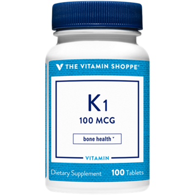 Vitamin K1 - Supports Strong & Healthy Bones -100 MCG (100 Tablets)