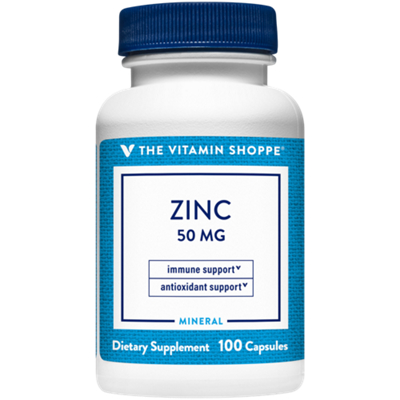 Zinc - Immune & Antioxidant Support - 50 MG Per Serving (100 Capsules)
