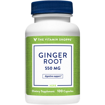Ginger Root - Whole Herb Digestive Support - 550 MG (100 Capsules)