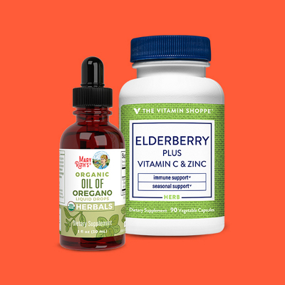 One MARYRUTH'S item and one The Vitamin Shoppe brand item