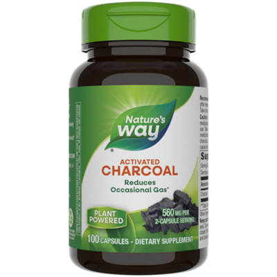 Activated Charcoal for Digestion Support - 560 MG (100 Capsules)