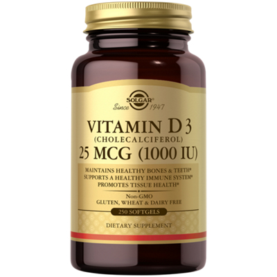 Vitamin D3 - 1,000 IU (250 Softgels)