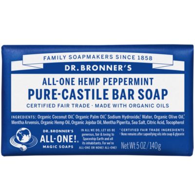 Dr. Bronner's - Pure-Castile Bar Soap (Peppermint 5 ounce 6-Pack