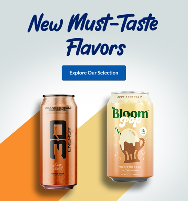 New 3D Energy drinks, Bloom Pop, and Raw bars