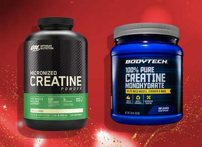 One Optimum Nutrition Micronized Creatine and one BodyTech 100% Pure Creatine Monohydrate