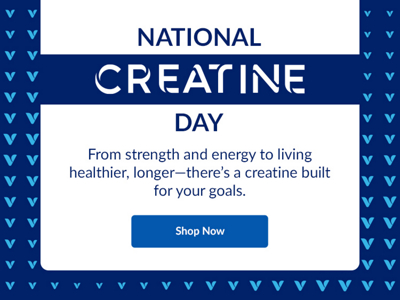 Man exercising - National Creatine Week. From strength and energy to living healthier, longer-there's a creatine built for your goals. Shop Now