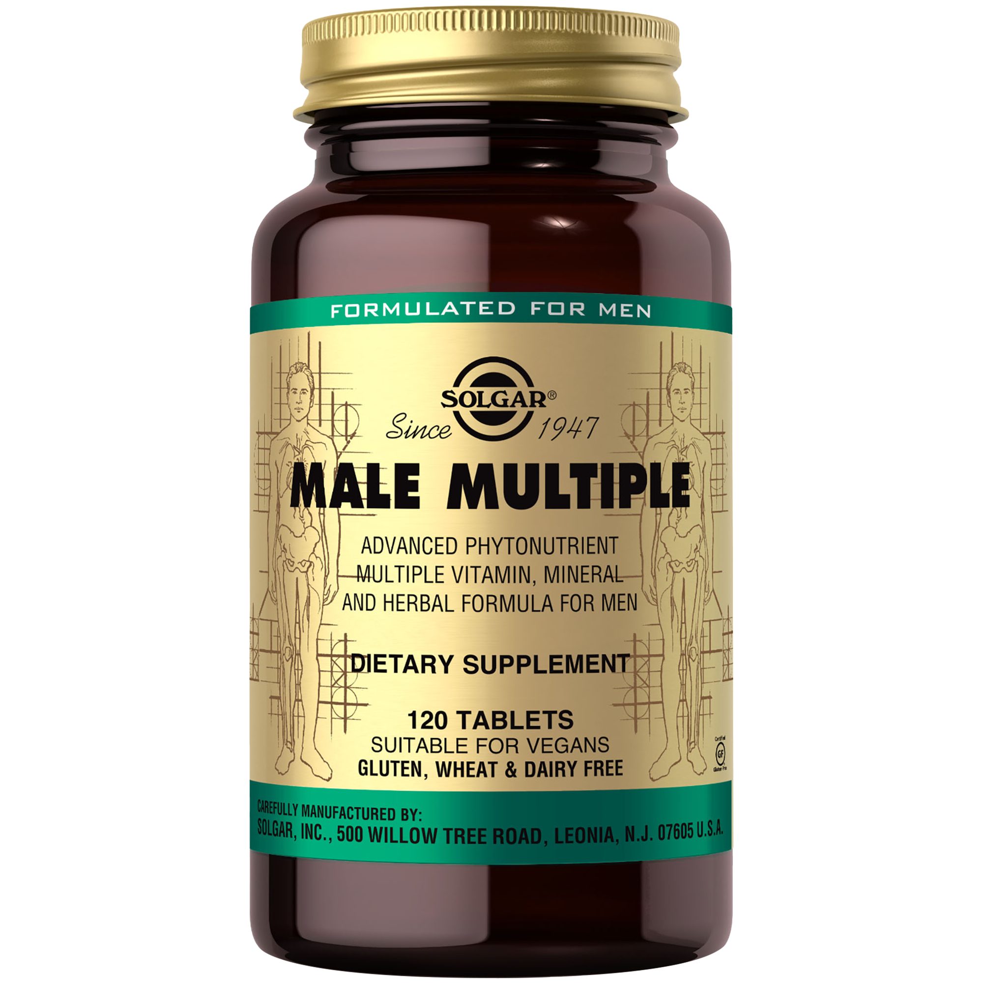 Male Multiple  Multivitamin Mineral  Herbal Formula for Men 120 Tablets