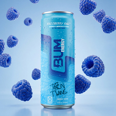 One can of Razzberry Rage BUM Energy