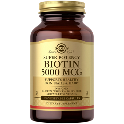 Super Potency Biotin - 5,000 MCG (100 Vegetarian Capsules)