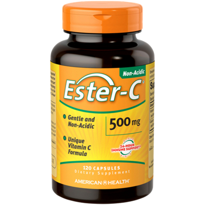 Ester-C - Non-Acidic, Gentle Form of Vitamin C - 500 MG (120 Capsules)