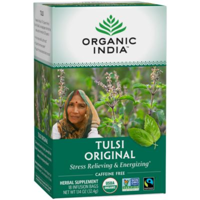 Organic Tulsi Tea Original Caffeine Free 18 Tea Bags by