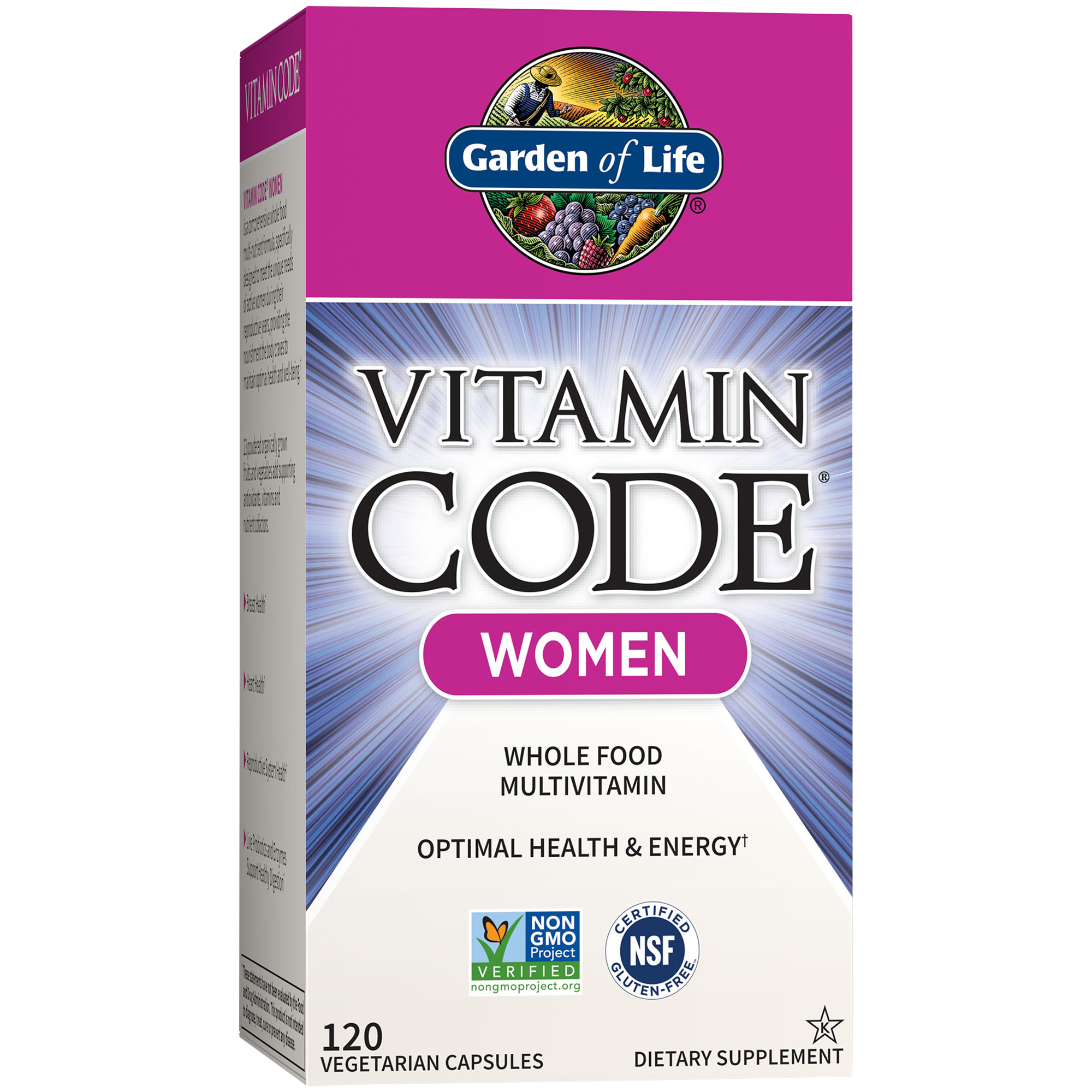 Vitamin Code Women – Raw Whole Food Multivitamin (120 Vegetarian Capsules)