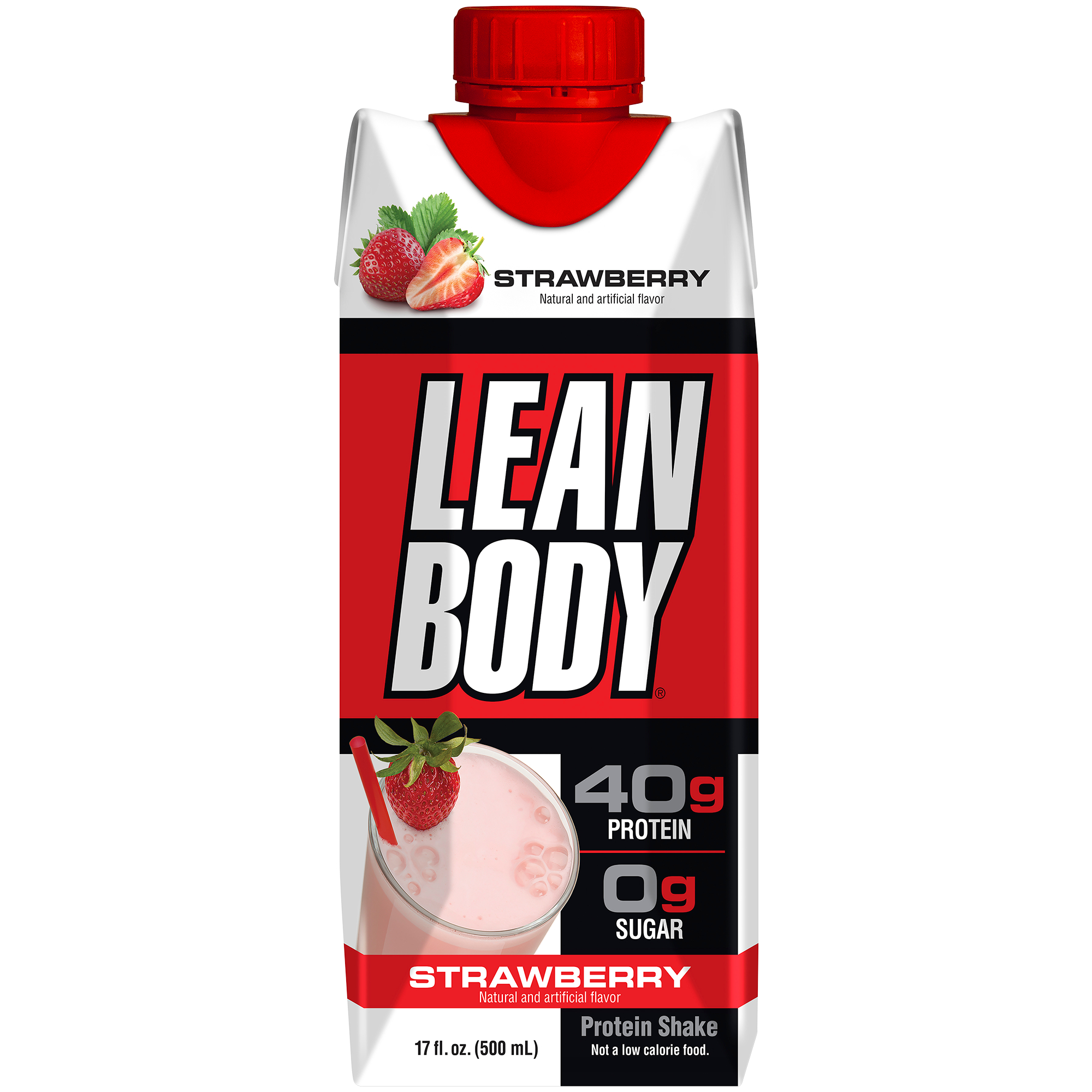 Lean Body Protein Shake  40g Protein  Strawberry 17 Fl Oz  12 Drinks
