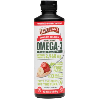 Omega Swirl Flax Oil Vegan Omega 3 Formula Strawberry Banana