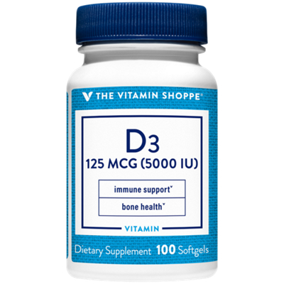 Vitamin D3 - Supports Immunity & Bone Health - 5,000 IU (100 Softgels)