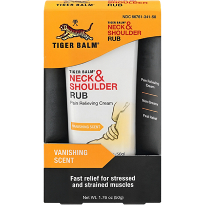 Tiger Balm Neck & Shoulder Rub Cream for Stress & Strained Muscles (1.76 Ounces)
