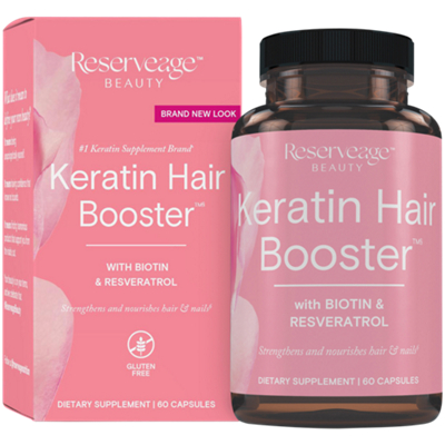 Keratin Hair Booster with Biotin & Resveratrol (60 Capsules)