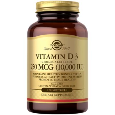 Vitamin D3 10000 IU (120 Softgels) by Solgar at Vitamin