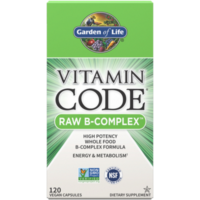 Vitamin Code Raw Vitamin B-Complex – High Potency Whole Food Formula (120 Vegan Capsules)