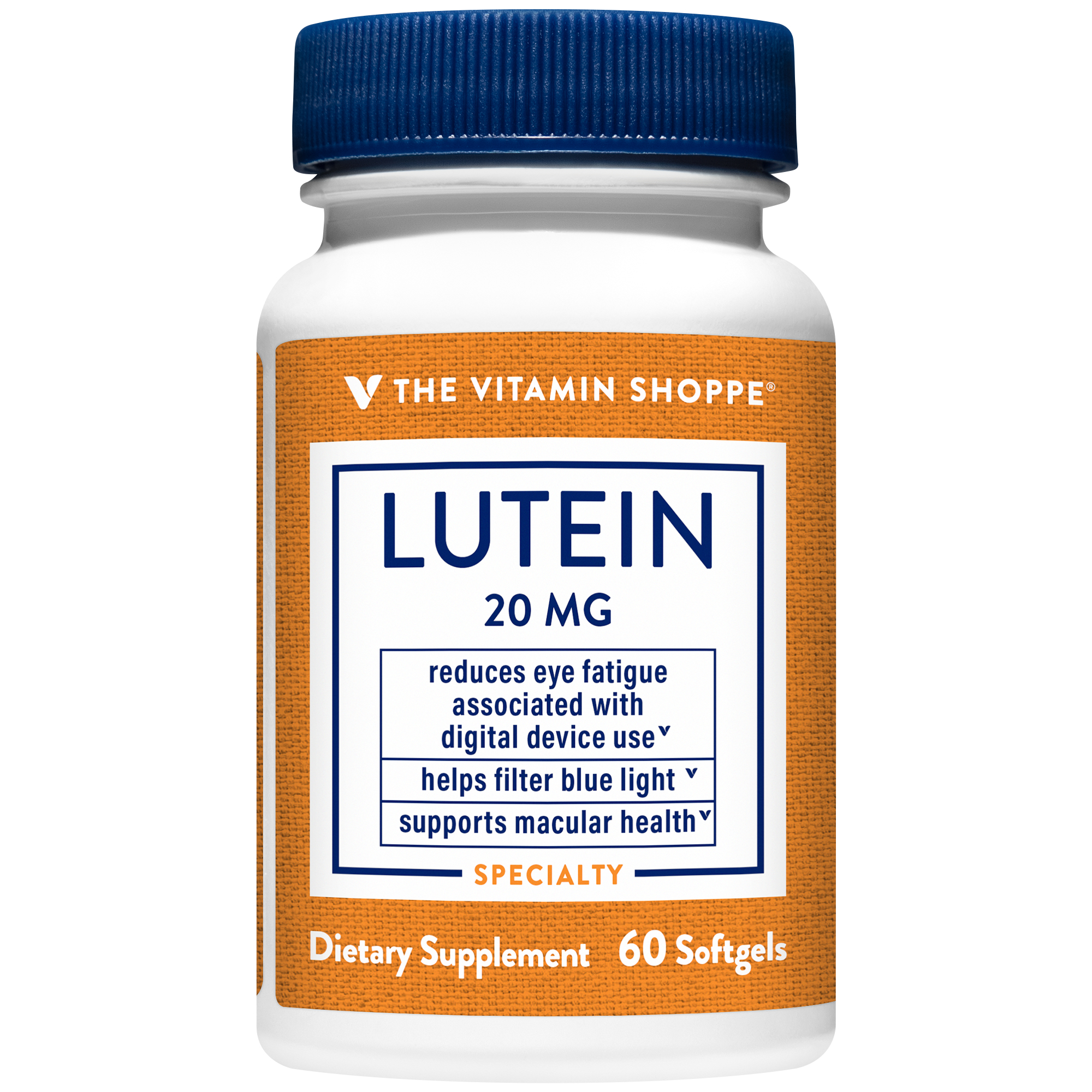 Lutein  Supports Vision Eye Health  Healthy Skin  20 MG 60 Softgels