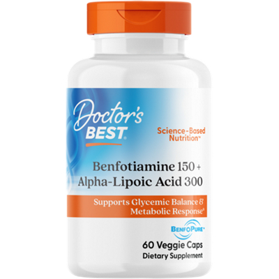 Benfotiamine 150 + Alpha Lipoic Acid 300 - Vegan (60 Vegetarian Capsules)