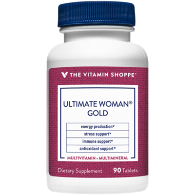 Ultimate Woman Gold Multivitamin & Multimineral - Energy Production, Stress, Antioxidant, & Immune Support (90 Tablets)