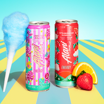 Two Alani Nu drink cans