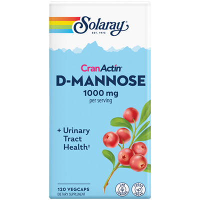 D-Mannose with CranActin - Urinary Tract Health - 400 MG Cranberry (120 Vegetarian Capsules)