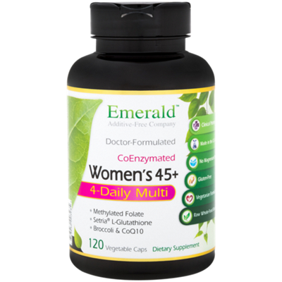 Women's 45+ Multivitamin with Methylated Folate, L-Glutathione, Broccoli & CoQ-10 (120 Vegetarian Capsules)
