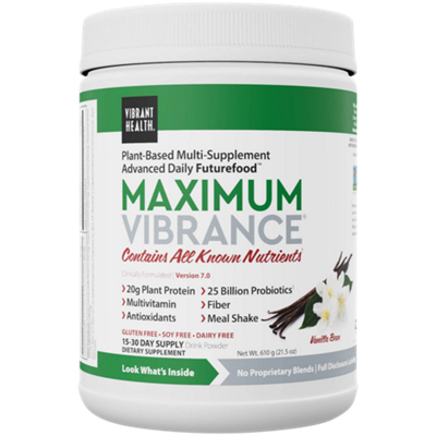 Maximum Vibrance Plant-Based Advanced Daily Futurefood Powder – Vanilla Bean (15 Servings)