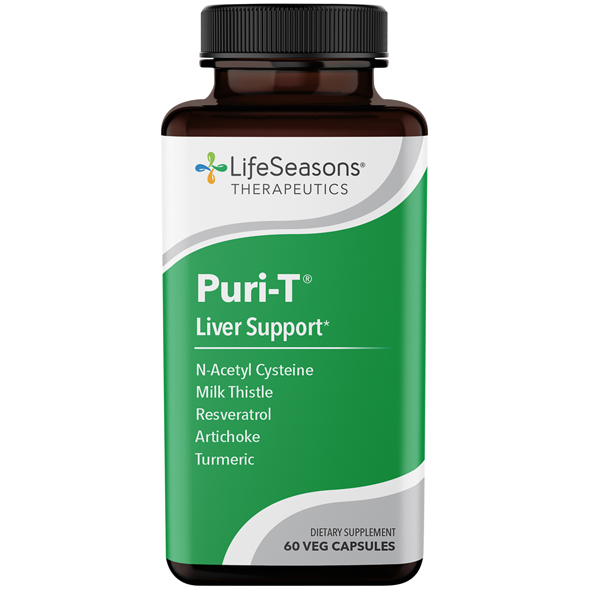 PuriT for Liver Support with Milk Thistle  NAC 60 Vegetarian Capsules