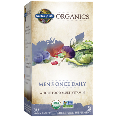 Garden of Life Organics Men’s Once Daily – Whole Food Multivitamin (60 Vegan Tablets)