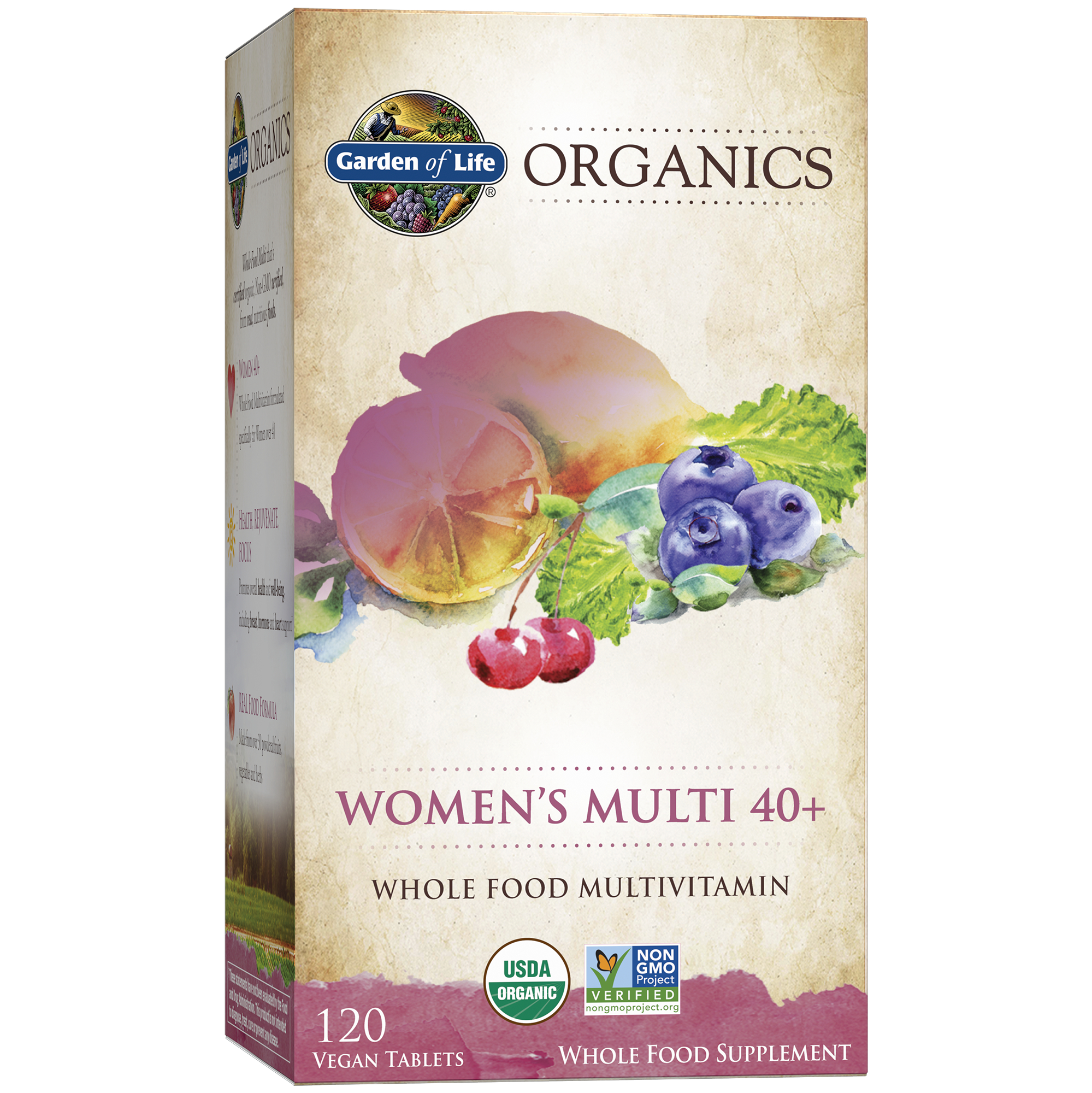 Garden Of Life Organics Women’s Multi 40+ – Whole Food Multivitamin (120 Vegan Tablets)