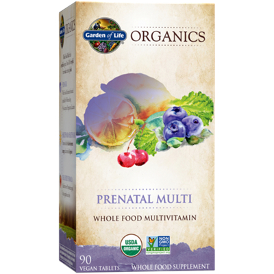 Garden of Life Organics Whole Food Prenatal Multivitamin – (90 Vegan Tablets)