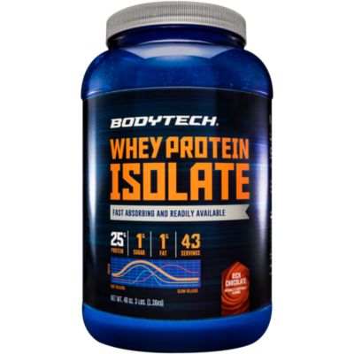 Whey Protein Isolate Powder - Rich Chocolate (3 lbs./43 Servings)
