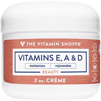 Vitamin E, A & D Beauty Creme - Moisturizing & Rejuvenating Facial Cream (2 oz.)