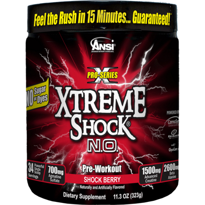 Xtreme Shock N O Shock Berry 11 3 Ounces Powder By Ansi Nutrition At The Vitamin Shoppe