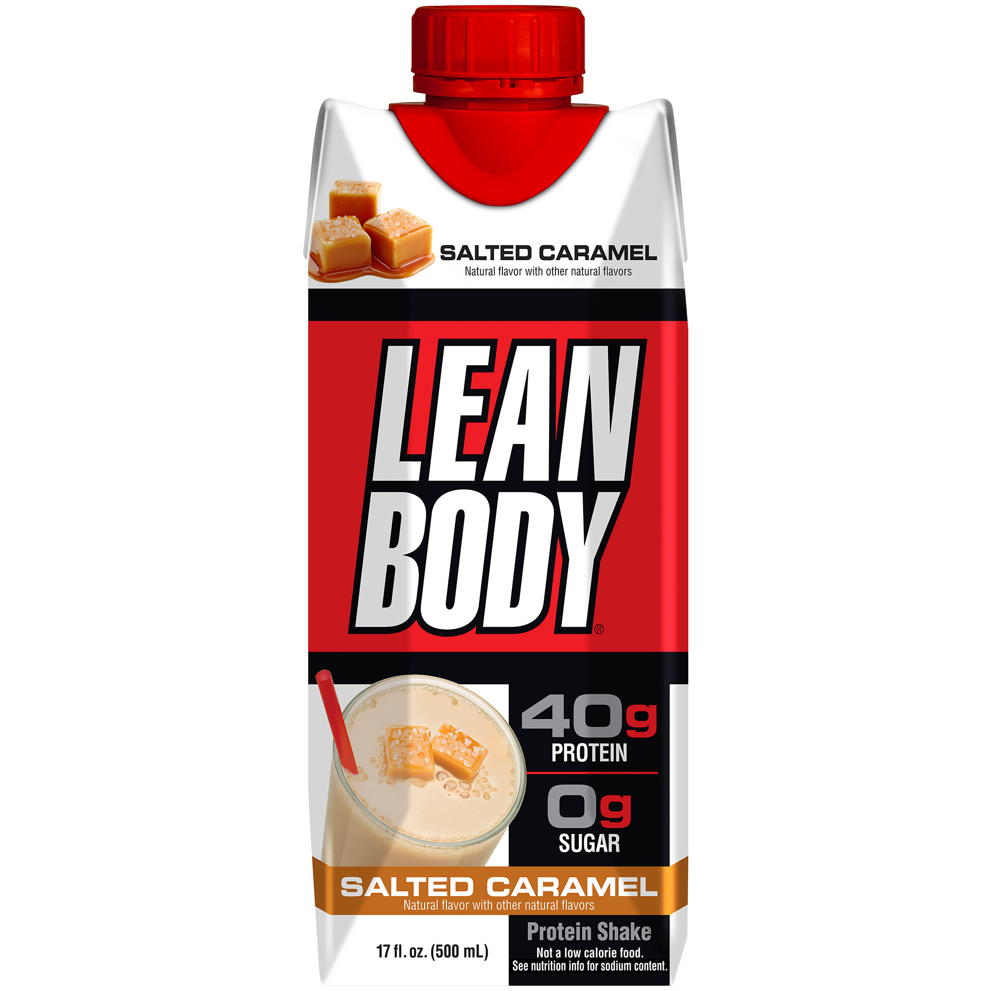 Lean Body Protein Shake  40g Protein  Salted Caramel 17 Fl Oz  12 Drinks