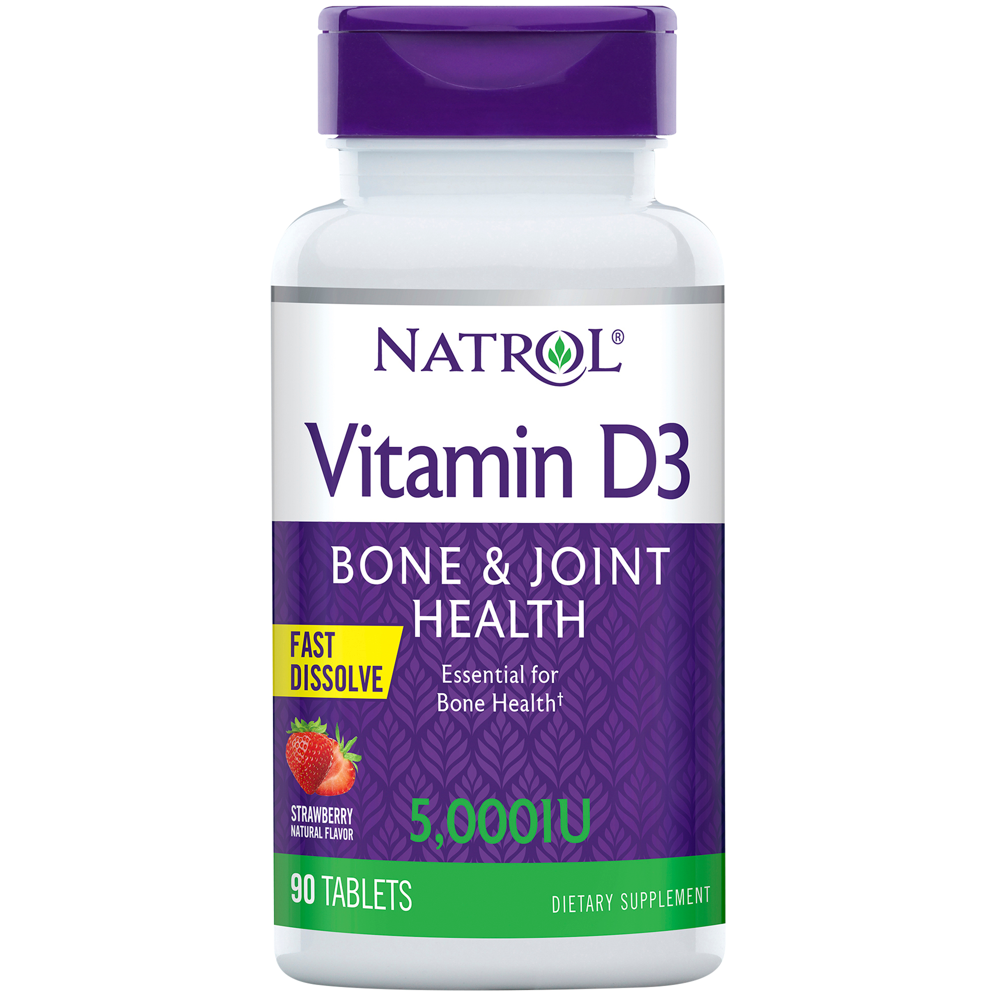 Vitamin D3  Fast Dissolve  Strawberry  5000 IU 90 Tablets