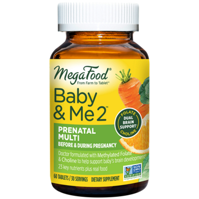 Baby & Me 2 Prenatal Multivitamin - Prenatal & Postnatal Support (60 Tablets)