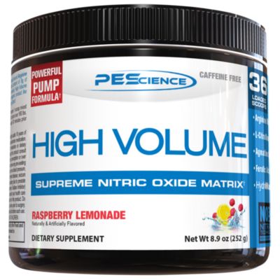 High Volume Supreme Nitric Oxide Matrix Caffeine-Free Pre-Workout - Blue  Frost (8.9 oz / 18 Servings) by PEScience at the Vitamin Shoppe
